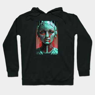 Modern Futurism Contemporary Abstract Female Art Hoodie